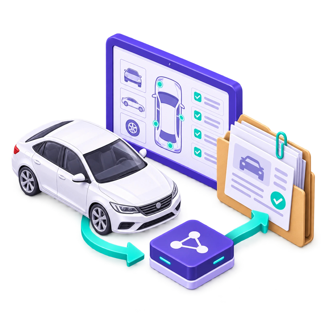 Illustration des échanges DARVA : Échanges de dossiers et documents autour des sinistres et de la réparation automobile