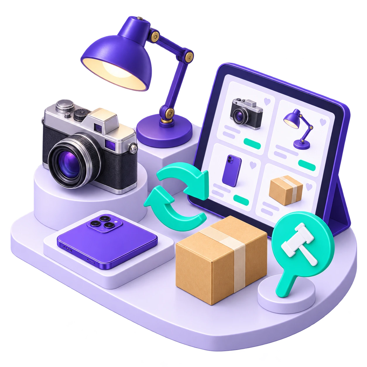 Illustration des échanges eBay : Annonces, commandes et disponibilités reliées à votre catalogue et à votre stock