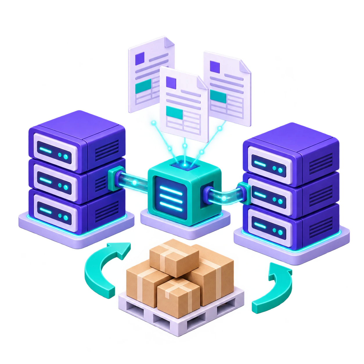 Illustration des échanges EDI : Échanges de commandes, avis d’expédition et factures entre entreprises